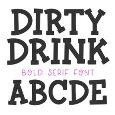 BFC Dirty Drink Block Serif Font