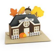 5X7 Box Card House Happy Autumn