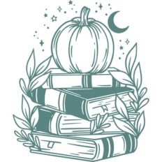 book with pumpkin
