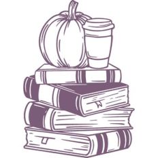 books with pumpkin and coffee cup