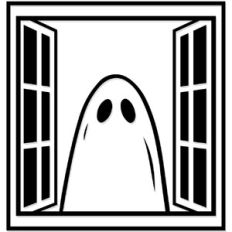 Spooky Ghost Window