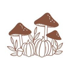 Pumpkin and Mushroom Scene