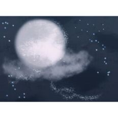 Moon against the Night Sky Background