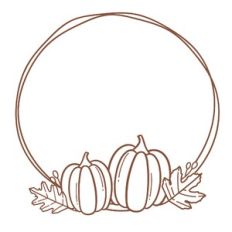 Fall Pumpkin Wreath Frame