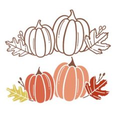 Fall Pumpkins Grouping Border