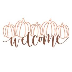 Welcome Fall Pumpkins Border