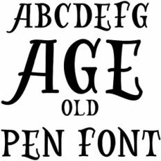 age old pen font