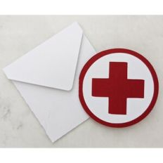 red cross card and envelope