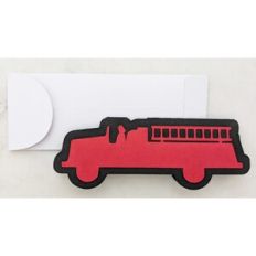 firetruck card and envelope