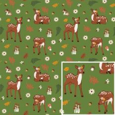 Autumn Woodland Deer Pattern Background