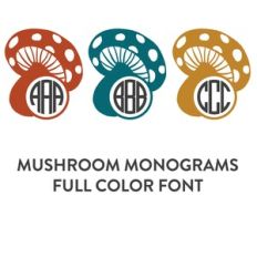 mushroom monorgam frames full color font