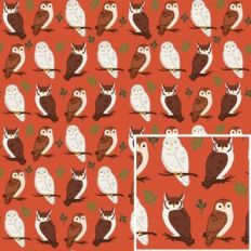 Autumn Owls Pattern Background