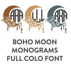 boho moon full color monogram 2