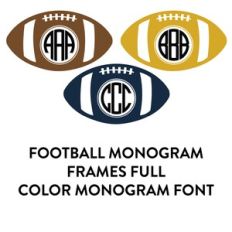 football monogram frames full color font