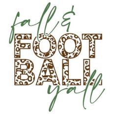 Fall and Football Y'all With Football Pattern