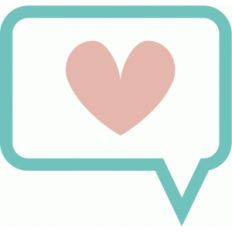 heart in speech bubble