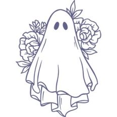 ghost with flowers