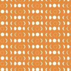 Moon Phases Pattern Orange