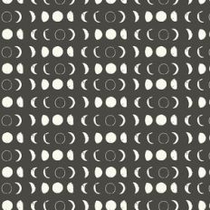 Moon Phases Pattern Black