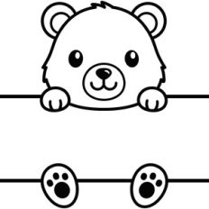 Split Bear Name Frame