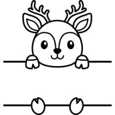 Split Reindeer Name Frame