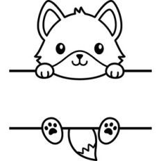 Split Fox Name Frame