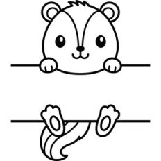 Split Skunk Name Frame