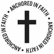 Anchored In Faith Cross Circle Quote