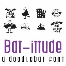 Bat-ittude Doodlebat Font
