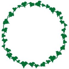 Ivy Leaf Wreath Border Circle Frame