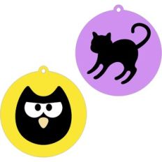 cat and owl halloween tag