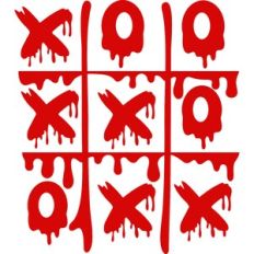 tic tac toe blood drops halloween