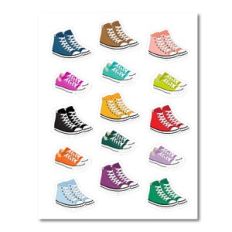 Fun Colorful Shoe Sticker Sheet