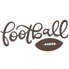 football handlettered script