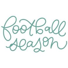 football season handlettered script