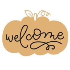 welcome pumpkin handlettered