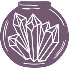crystals in jar