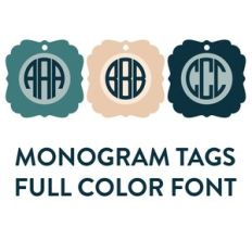 monogram tags full color font