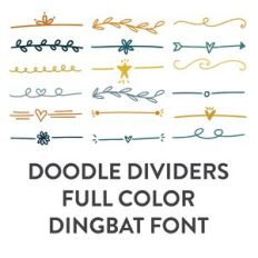 doodle dividers full color dingbat font
