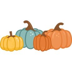 set of pumpkins