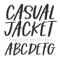 BFC Casual Jacket Masculine Brush Font