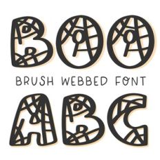 BFC Boo Brush Spiderweb Halloween Font