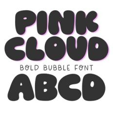 BFC Pink Cloud Retro Bubble Font