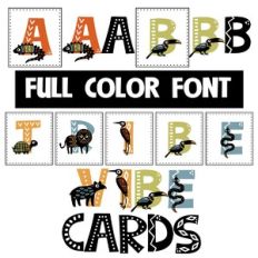 Tribe Vibe Cards Color Font