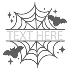 Halloween Spiderweb Frame with Bats