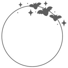 Halloween Bat Circle Frame