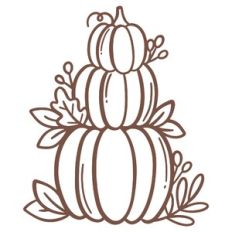 Fall Pumpkin Leaf Stack