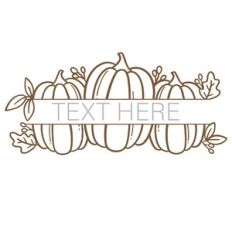 Fall Pumpkin Split Name Frame