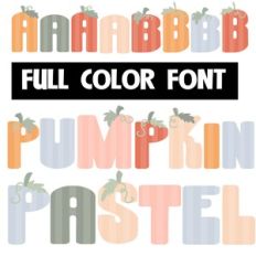 Pumpkin Pastel Color Font