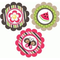 summer themed watermelon tags